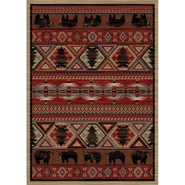 Mayberry Rug Mayberry Rug LK6970 2X8 2 ft. 3 in. x 7 ft. 7 in. Lodge King Red Pine Area Rug LK6970 2X8 - main